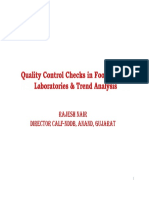 Quality Control Checks in Food Testing Laboratories & Trend Analysis, Dr. Rajesh Nair, Director, NDDB