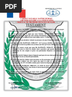 Testament: Cabinet Notarial Maître Hubert Gruvier Notaire A La Cour D'Appel Tribunal de Premiere Instance de Paris