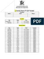 Varsity 7th and 8th - Mjhs Athletic Practices and Schedule