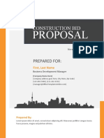 Construction Bid Proposal Template