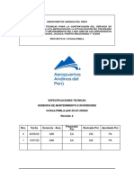 Extraccion - Especificaciones Tecnicas