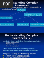 Complex Sentences