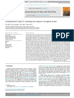 Computational Study of A Pitching Bioinspired Corrugated Airfoil