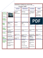 Morning Time Plans For The Week of October 2008