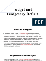 Budget and Budgetary Deficit