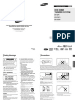 Samsung - HT-TX75 (DVD Home Theater System) Owner's Manual