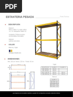 Ficha Tecnica Estanteria Pesada