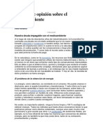 Artículo de Opinión Sobre El Medioambiente