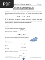 Calculo Ii-Sustitución Trigonométrica 2021