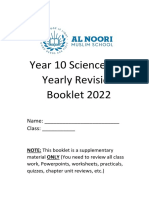 Year 10 Revision Booklet 2022