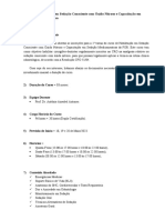 Especificações Do Curso de Habilitação em Sedação Consciente Com Óxido Nitroso + Sedação Medicamentosa (Turma 1)