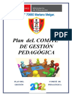 Plan de Comite de Gestión Pedagógica