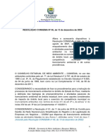 Resolução CONSEMA #046 de 13 de Dezembro de 2022