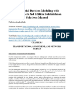 Managerial Decision Modeling With Spreadsheets 3rd Edition Balakrishnan Solutions Manual 1