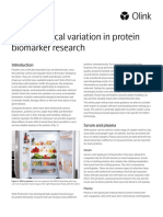 Pre Analytical Variation in Protein Biomarker Research v2.0