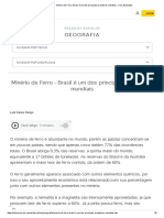 Minério de Ferro - Brasil É Um Dos Principais Produtores Mundiais - UOL Educação