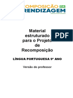 Material Estruturado 9 Ano - Semana 13 - Versão Professor