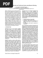 Fingerprint Identification and Verification System Using Minutiae Matching