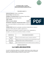 FORMATO 4 PLAN de AULA La Carta de Solicitud