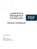 Leadership and Management Development Full Module Handbook - 2022-23