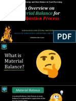 Overview of Material Balance For Combustion Process