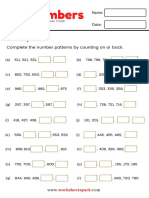 Number Patterns Worksheet For Grade 3 Math Easy Math