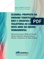 Algebra Proposta Da Unidade Tematica Na BNCC e Desafios Na Sua Trajetoria Ao Longo Dos Nove Anos Do Ensino Fundamental