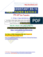 FPSC Assistant BS-16 Past Paper Batch-2