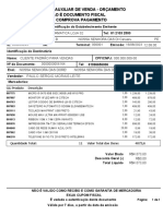 Documento Auxiliar de Venda - Orçamento Não É Documento Fiscal Não Comprova Pagamento