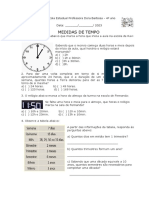 Medidas de Tempo, Comprimento e Temperatura