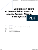 Clase 5 - Exploración Sobre El Lazo Social en Nuestra Época. Autora - Norma Barbagelata