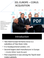 Tata Steel Europe - Corus Acquisition