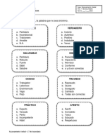 Primaria - 1° Secundaria - Razonamiento Verbal