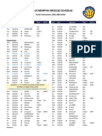 2023-24 Memphis Grizzlies Schedule