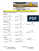 Numeracy Test