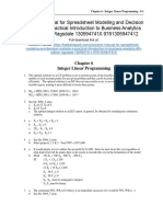 Spreadsheet Modeling and Decision Analysis A Practical Introduction To Business Analytics 8th Edition Ragsdale Solutions Manual Download