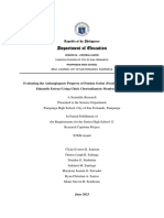 Department of Education: Ethanolic Extract Using Chick Chorioallantoic Membrane Assay