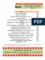 Nuestro Menú Saludable Abril