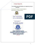 Analysis of Indian Stock Market and Comparision of Stock Broakers