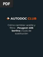 Cómo Cambiar - Aceite y Filtro - Peugeot 406 Berlina - Guía de Sustitución