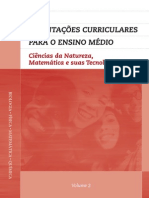 Orientações Curriculares - EM - Ciências Da Natureza