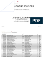 2006 - Colocação Grupo de Recrutamento 600 - ARTES VISUAIS