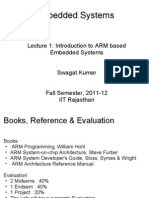 Lecture 1: Introduction To ARM Based Embedded Systems