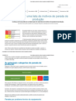 Como Elaborar Uma Lista de Motivos de Parada de Produção