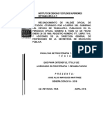 Estudio de La Aplicación Del Modelo de Intervención en Fisioterapia A Los Alumnos