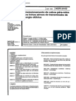 NBR 8449 - 1984-Dimensionamento de Cabos para Raios para Linhas Aereas de Transmissao de Energia Eletrica