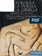 Antologia de La Poesia Lirica Griega - AA VV