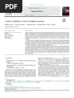 A Matter of Definition Criteria For Digital Ecosystems - 2022 - Digital Busines