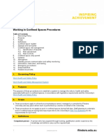 Working Confined Spaces Procedures