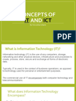 CONCEPTS OF IT and ICT